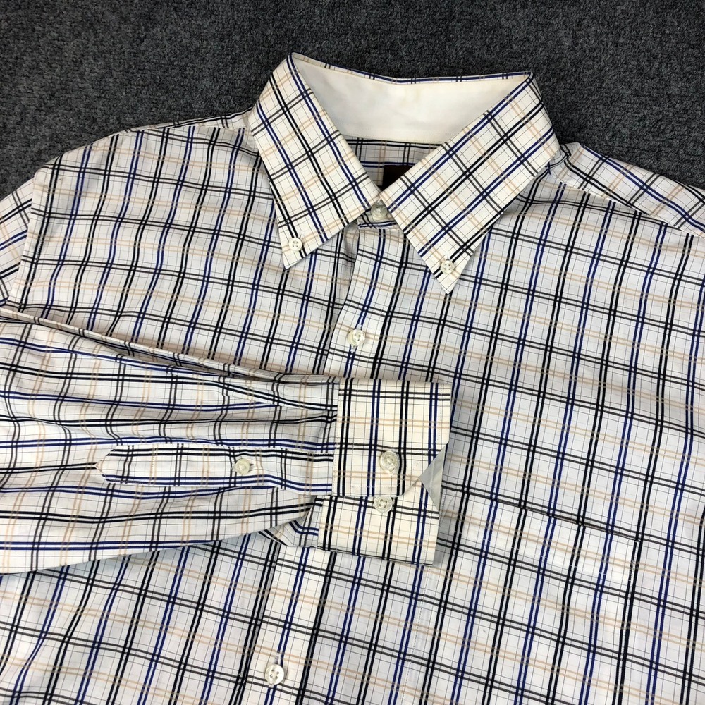 Tailorbyrd Mens XL Plaid Button Down Shirt Long Sleeve Embroidered Bird Casual